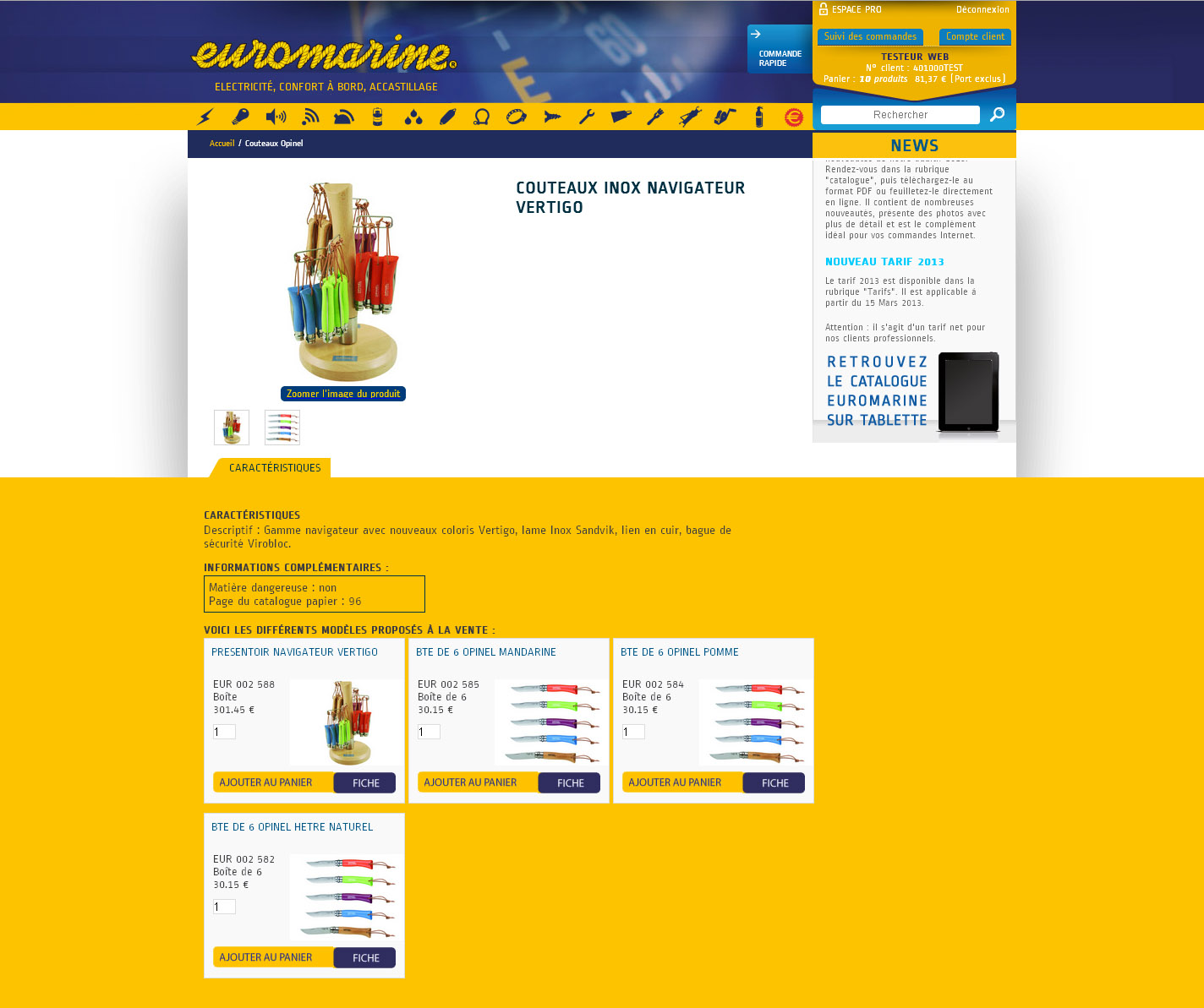 EUROMARINE - Page produit